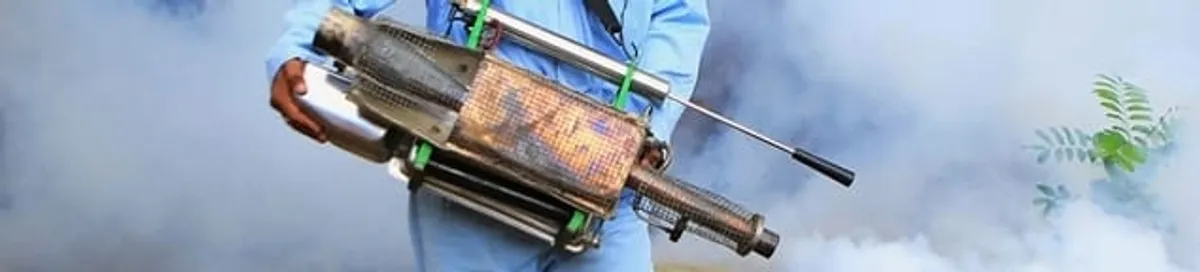 Fumigation technician using a fogger for deep pest treatment in Saint Petersburg, FL